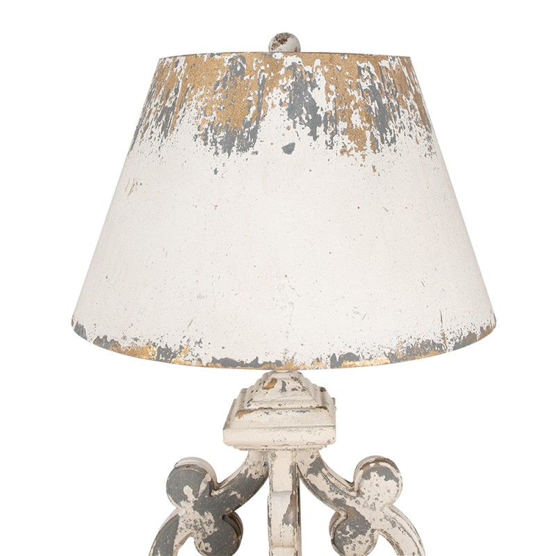 Clayre & Eef Tafellamp Ø 40x79 cm Beige Grijs IJzer