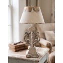 Clayre & Eef Tafellamp Ø 40x79 cm Beige Grijs IJzer
