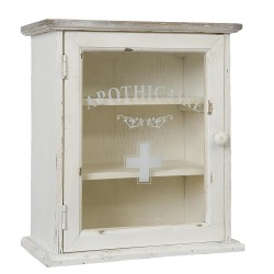 Clayre & Eef Medicine Cabinet 32x18x36 cm White Wood