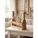 Clayre & Eef Porte-bouteille 32x11x32 cm Marron Bois