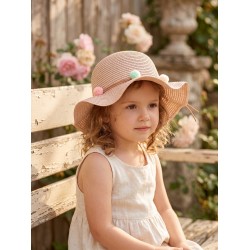 Clayre & Eef Hoed Kind Roze Papierstro