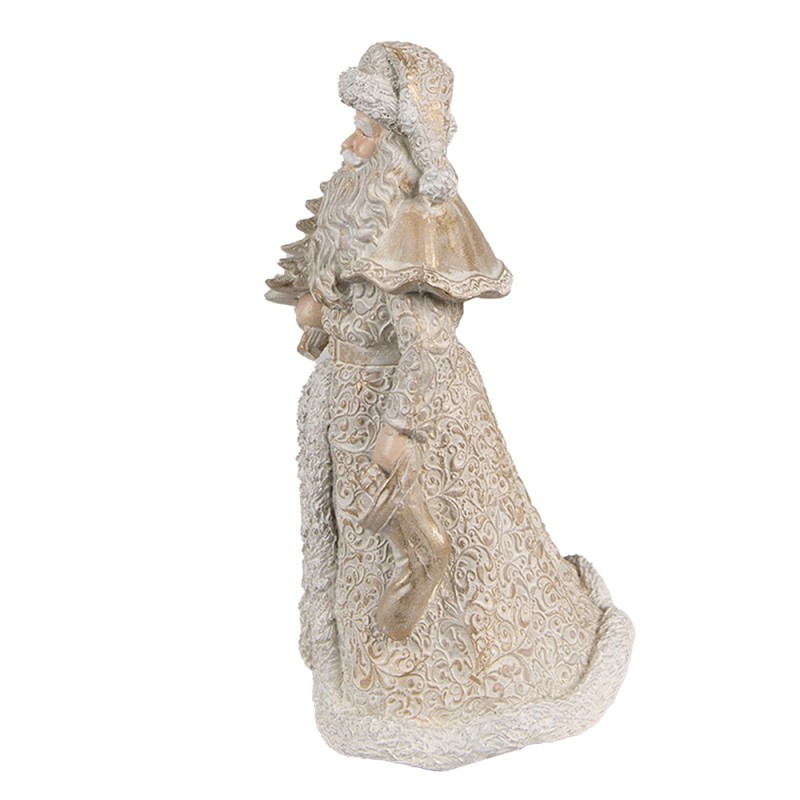 Clayre & Eef Statuetta Babbo Natale 15 cm Color oro Poliresina