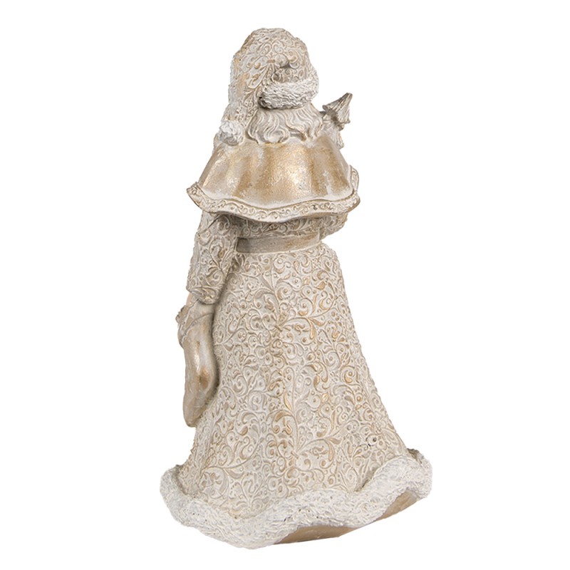 Clayre & Eef Statuetta Babbo Natale 15 cm Color oro Poliresina