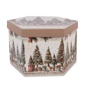 Clayre & Eef Palla di natale set di 14 8x8x8 cm Bianco Plastica