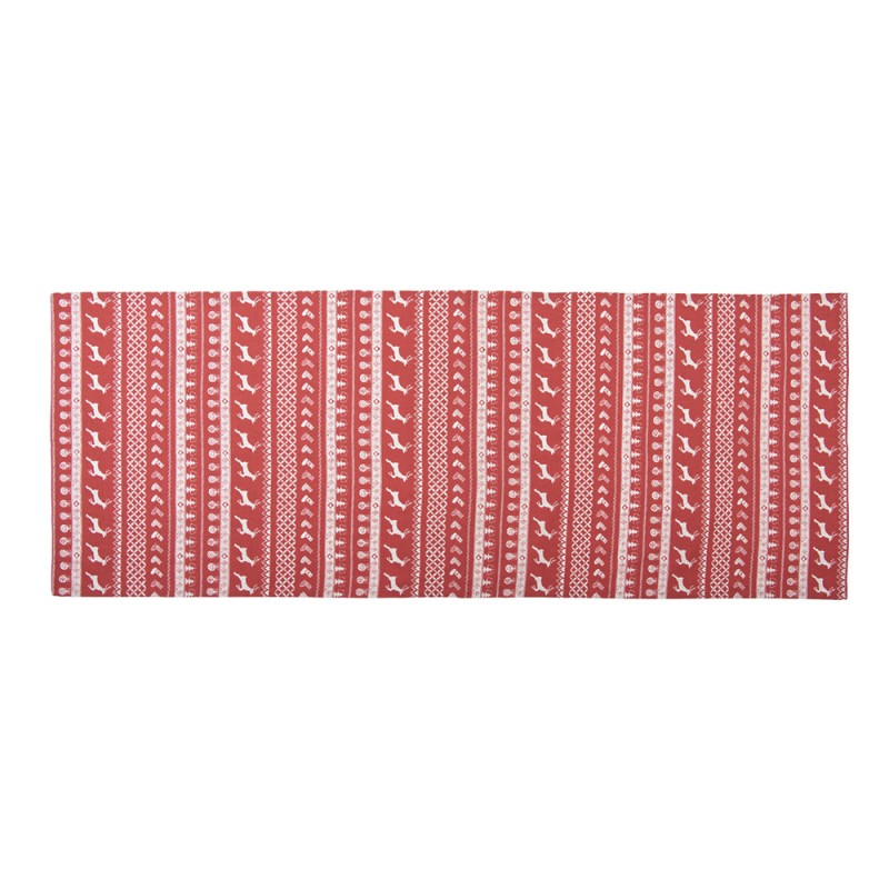 Clayre & Eef Tovaglia da tavolo 50x140 cm Rosso Cotone
