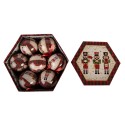 Clayre & Eef Palla di natale set di 14 8x8x8 cm Beige Plastica