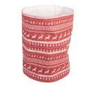 Clayre & Eef Cestino del pane Ø 15x16 cm Rosso Cotone