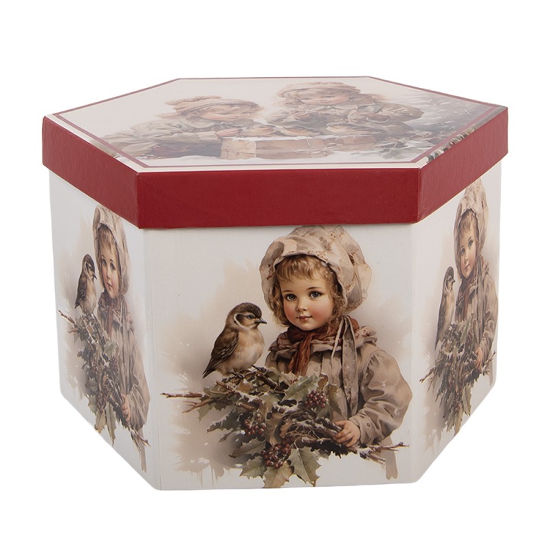 Clayre & Eef Palla di natale set di 14 8x8x8 cm Bianco Plastica