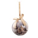 Clayre & Eef Palla di natale set di 14 8x8x8 cm Bianco Plastica