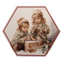 Clayre & Eef Palla di natale set di 14 8x8x8 cm Bianco Plastica