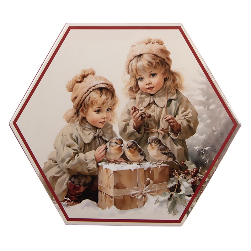 Clayre & Eef Palla di natale set di 14 8x8x8 cm Bianco Plastica