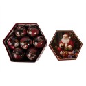 Clayre & Eef Palla di natale set di 14 8x8x8 cm Marrone Plastica