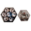 Clayre & Eef Palla di natale set di 14 8x8x8 cm Bianco Plastica