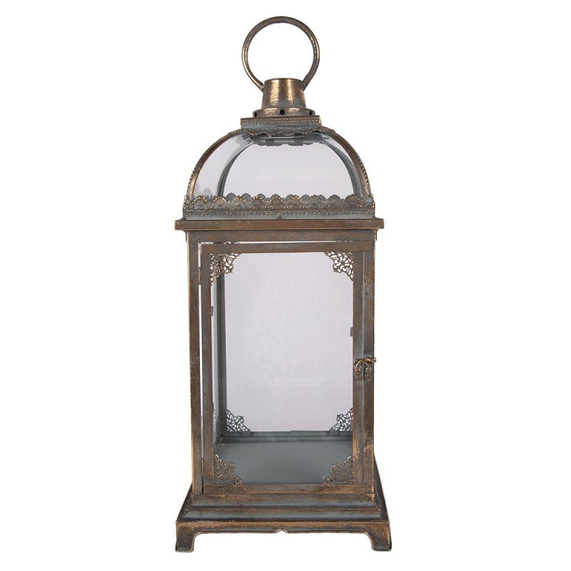 Clayre & Eef Lanterne 20x20x48 cm Marron Métal
