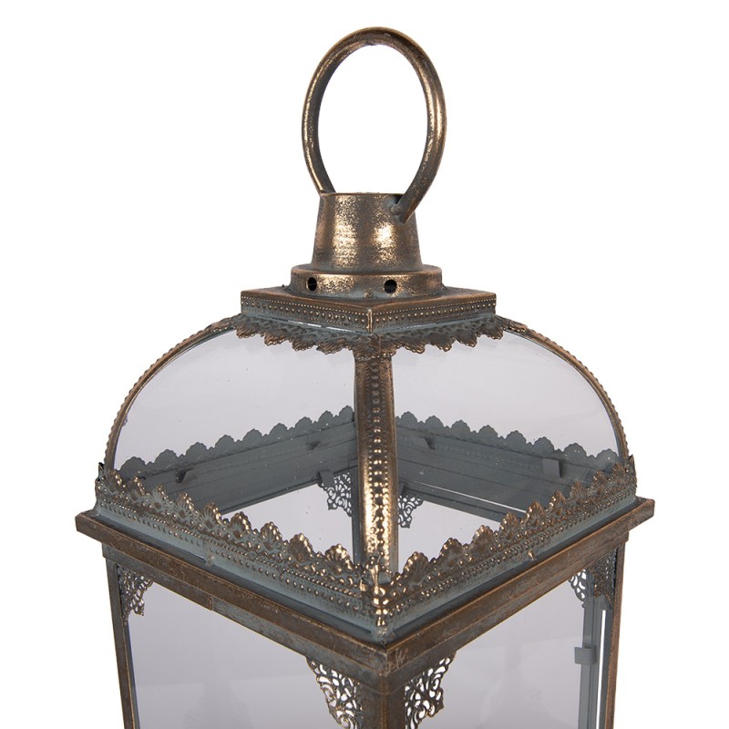 Clayre & Eef Lanterne 20x20x48 cm Marron Métal