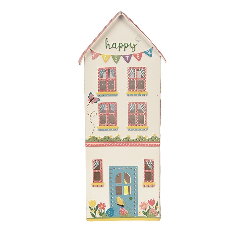 Clayre & Eef Image de décoration Maison 11x12x28 cm Blanc Métal