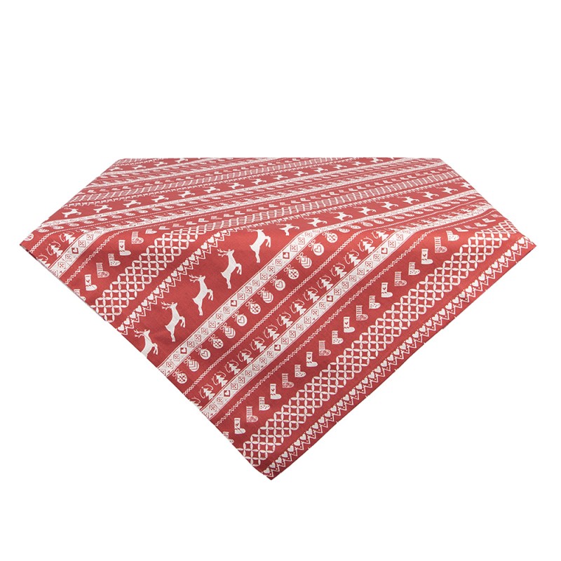 Clayre & Eef Tovaglia 100x100 cm Rosso Cotone
