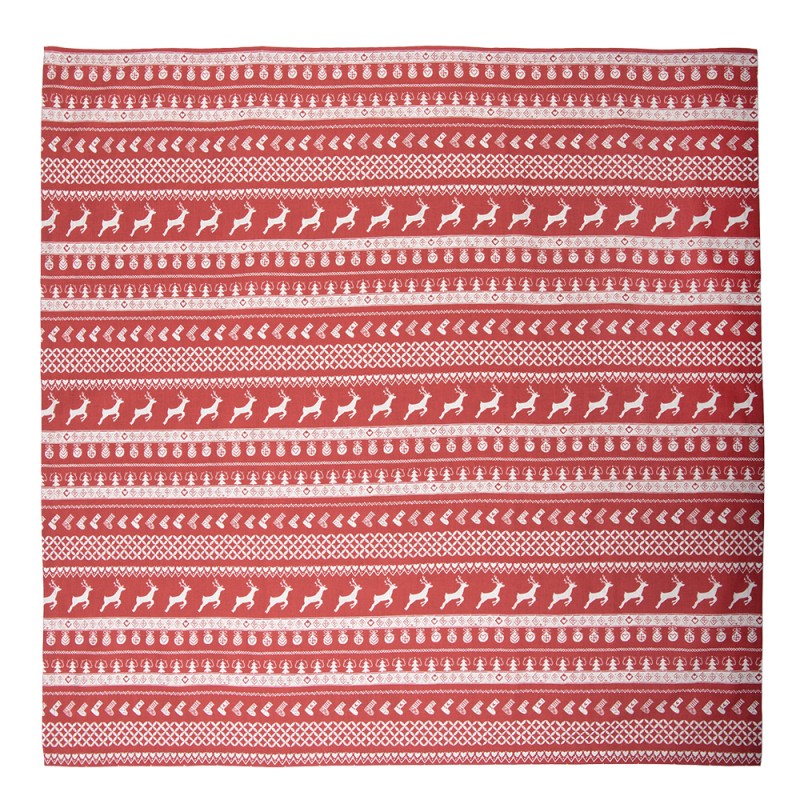 Clayre & Eef Tovaglia 100x100 cm Rosso Cotone