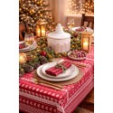 Clayre & Eef Tovaglia 100x100 cm Rosso Cotone