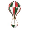 Clayre & Eef Statuetta decorativa Mongolfiera 16x8x33 cm Rosso Metallo