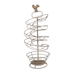 Clayre & Eef Portauova Ø 18x44 cm Marrone Metallo
