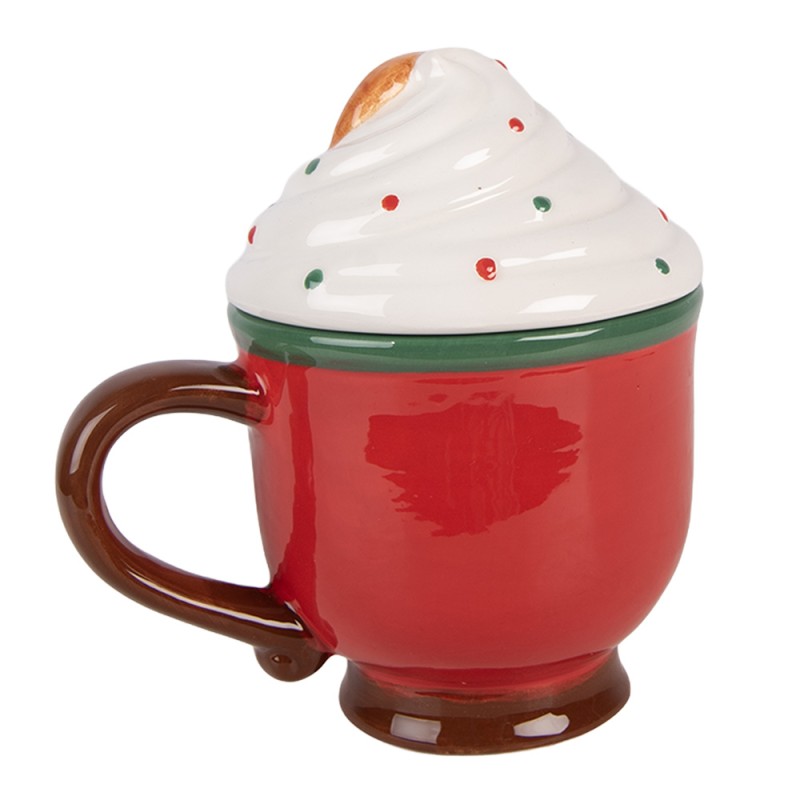 Clayre & Eef Tazza 350 ml Rosso Ceramica