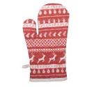 Clayre & Eef Presina da forno 16x30 cm Rosso Cotone
