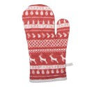 Clayre & Eef Presina da forno 16x30 cm Rosso Cotone