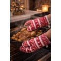 Clayre & Eef Presina da forno 16x30 cm Rosso Cotone