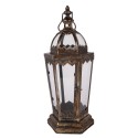 Clayre & Eef Laterne 19x17x45 cm Braun Metall