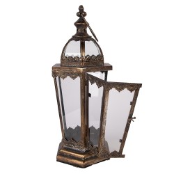 Clayre & Eef Lanterne 19x17x45 cm Marron Métal