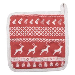 Clayre & Eef Presina 20x20 cm Rosso Cotone