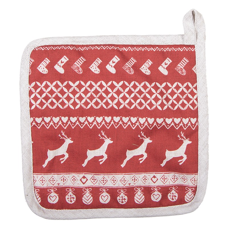 Clayre & Eef Presina 20x20 cm Rosso Cotone