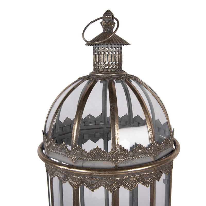 Clayre & Eef Lantern Ø 28x69 cm Brown Metal