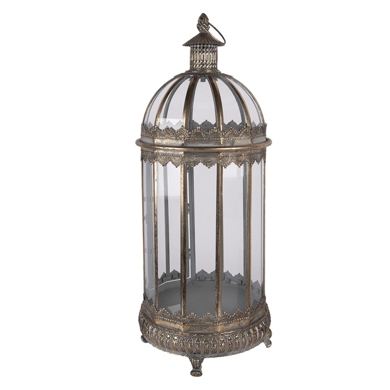 Clayre & Eef Lantern Ø 28x69 cm Brown Metal