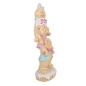 Clayre & Eef Statuetta decorativa di Natale Uomo di pan di zenzero 11x9x30 cm Marrone Plastica
