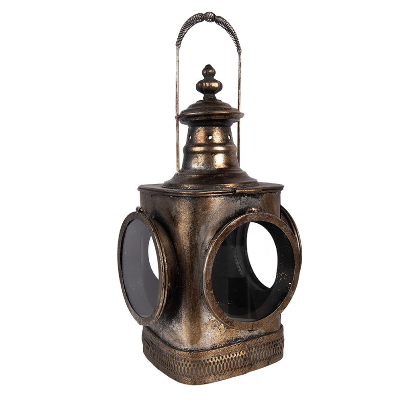 Clayre & Eef Lanterne 23x23x48 cm Marron Métal