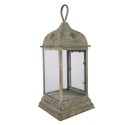 Clayre & Eef Lanterne 20x20x49 cm Vert Métal