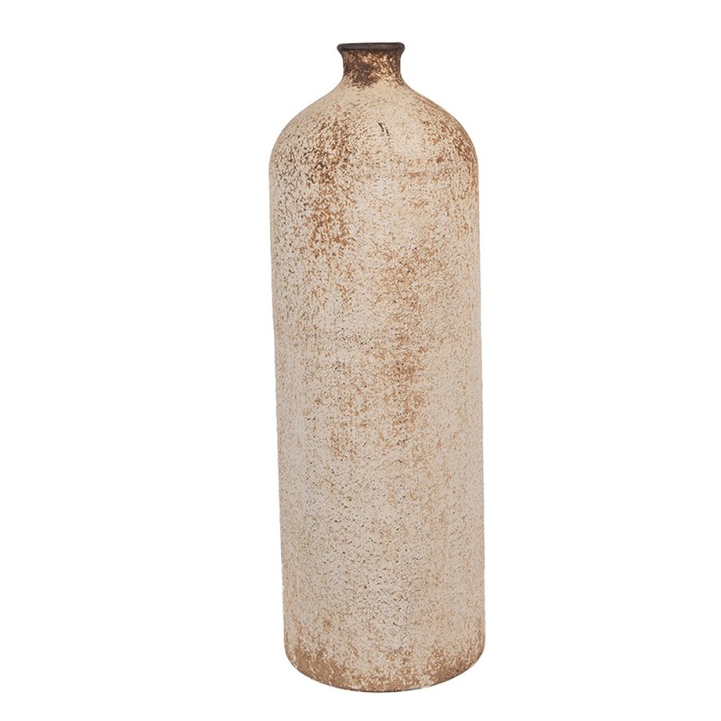 Clayre & Eef Vase Ø 14x42 cm Beige Métal