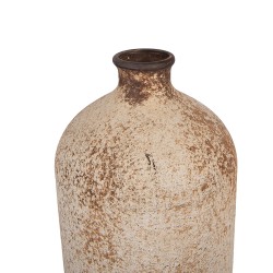 Clayre & Eef Vase Ø 14x42 cm Beige Métal