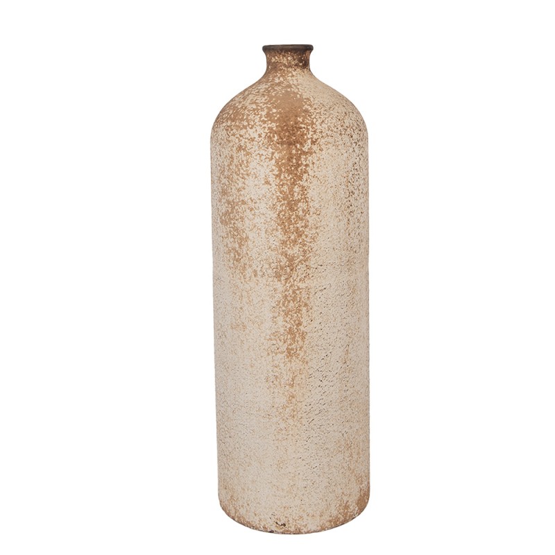 Clayre & Eef Vase Ø 14x42 cm Beige Métal