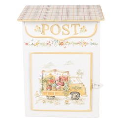Clayre & Eef Mailbox 23x13x32 cm White Metal