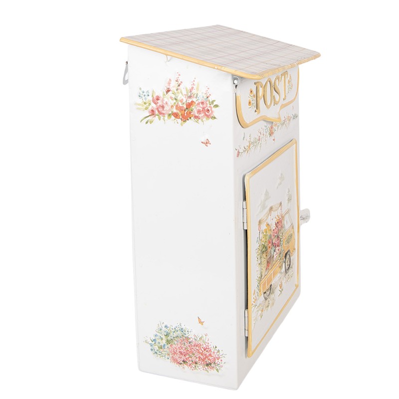 Clayre & Eef Mailbox 23x13x32 cm White Metal