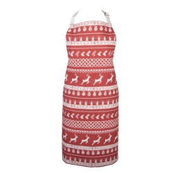 Clayre & Eef Grembiule da cucina 70x85 cm Rosso Cotone