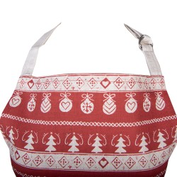 Clayre & Eef Grembiule da cucina 70x85 cm Rosso Cotone