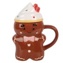 Clayre & Eef Tazza Uomo di pan di zenzero 250 ml Marrone Ceramica