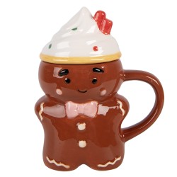 Clayre & Eef Tazza Uomo di pan di zenzero 250 ml Marrone Ceramica