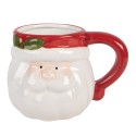 Clayre & Eef Tazza Babbo Natale 300 ml Bianco Ceramica