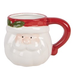 Clayre & Eef Tazza Babbo Natale 300 ml Bianco Ceramica