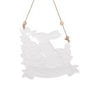 Clayre & Eef Targhetta con testo 24x1x24 cm Giallo Metallo